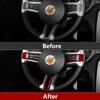 For Ford Mustang 2009 2010 2011 2012 2013 2014 Accessories Car Steering Wheel Sticker Decal Carbon Fiber Interior Trim