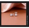 Banyan Tree S925 Silver Zircon Rabbit Earrings - Elegant, High-End Diamond Design for Women