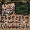 Interaktives Feiertagsspiel Shih Tzu Adventskalender, 24-Tage Countdown Spielzeug-Set mit Mini-Hundefamilie zu Weihnachtsfiguren, Baumhänge-Dekoration, Geschenk