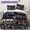Cute Sticker Collage Threepiece Set Without Core 1 Duvet Cover 2 Pillowcase Without Core Soft And Comfortable Duvet Cover And Pillowcase