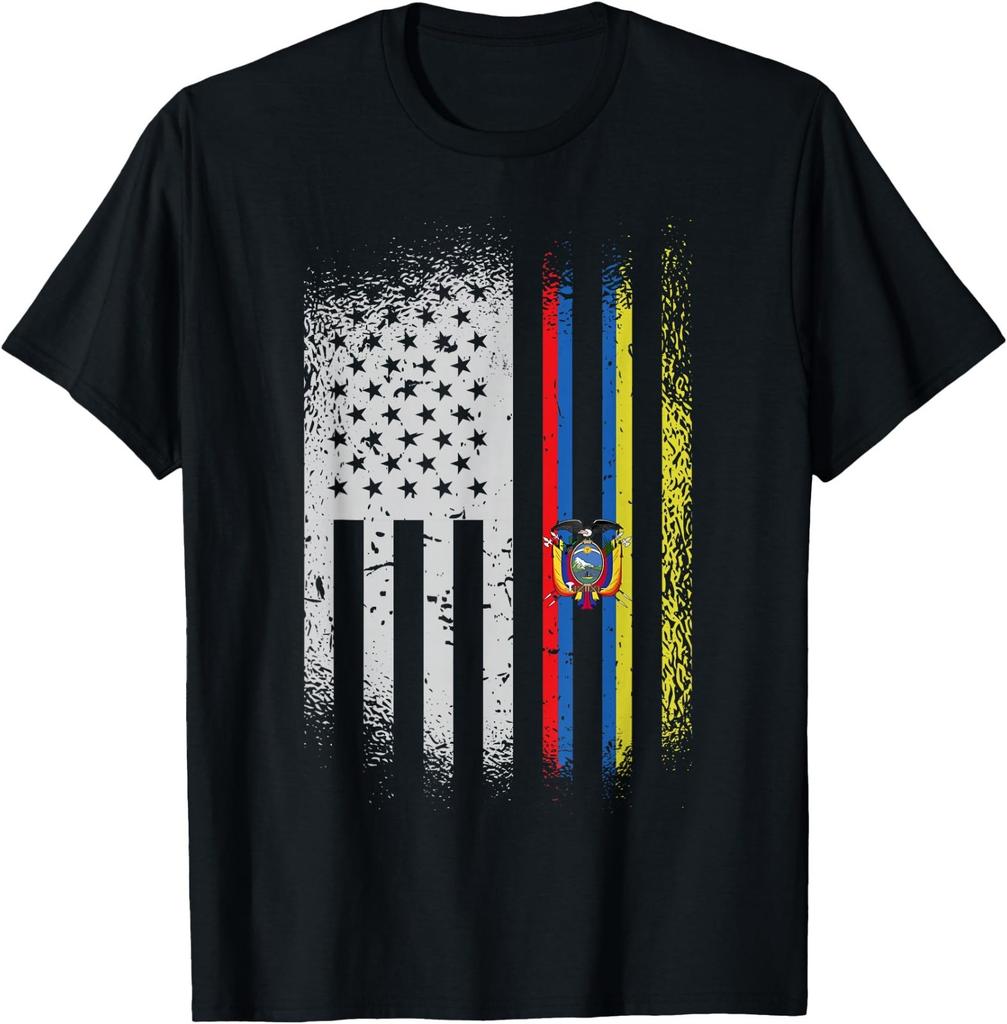 USA Ecuador Flag Ecuadorian American People Heritage Roots T-Shirt