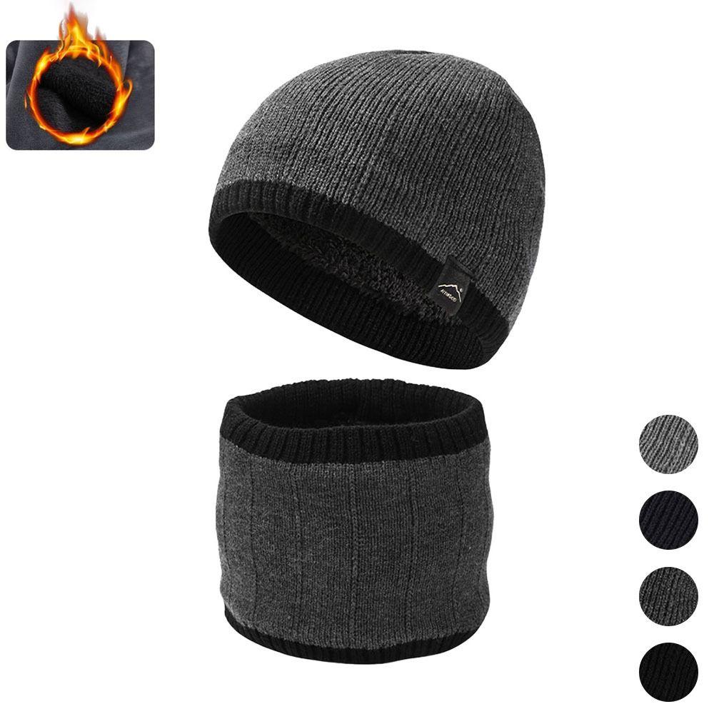 Neck Protection Skullcap Warm Men's Knitted Hat Fashion Beanies  Winter