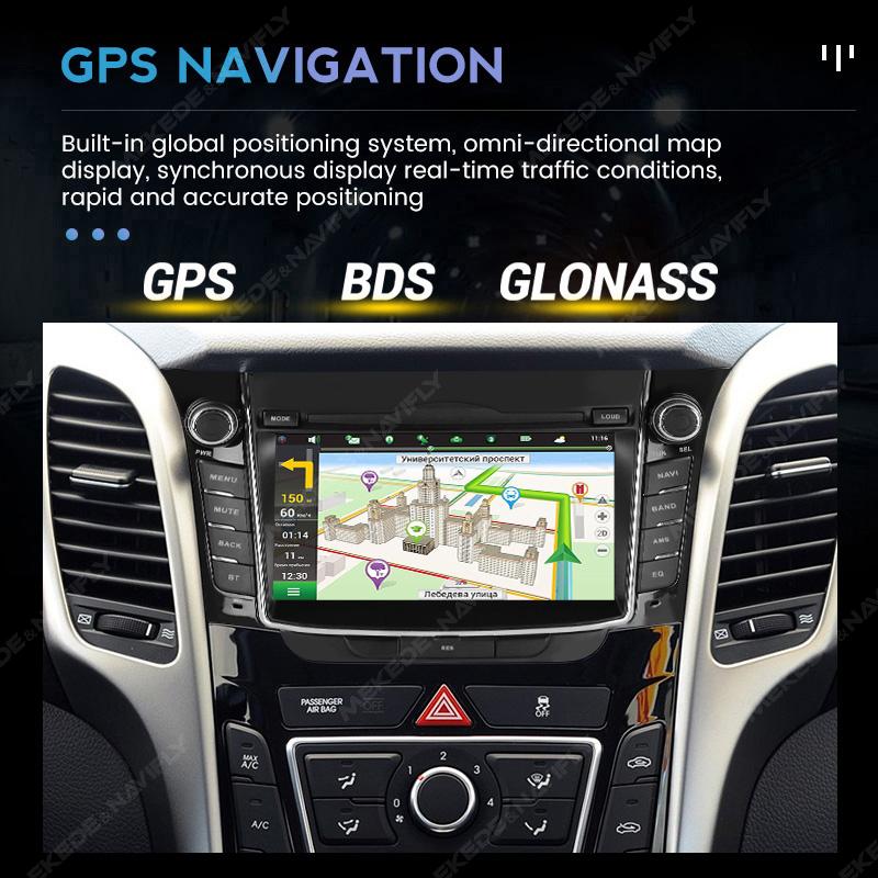 7'' Car Radio for Hyundai I30 Elantra GT 2011-2017 Carplay Android Auto Screen Multimedia Player GPS Navigation RDS FM Autoradio