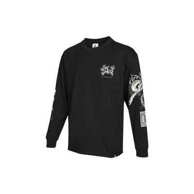 Island Print Sportsgenser med rund hals og lange ermer for menn Topper Svart DJ5803-010