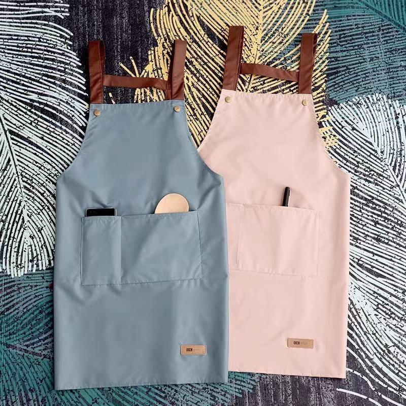 Unisex Waterproof Kitchen Apron with Large Pocket