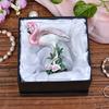 FJ FENGZHIJIE Flamingo Decorative Goreng Enamel Crystal Bird Trinket Box Jewelry Box Flamingo Gift