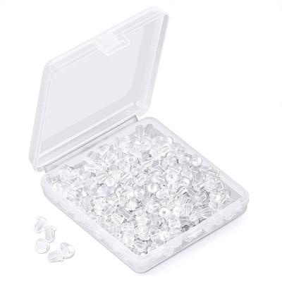Tampas de Silicone para Brincos 1200 Peças Macias Transparentes Proteção para Orelhas Almofadas Traseiras Travas Stopper de Embreagem Substituição para Brincos de Gancho de Peixe