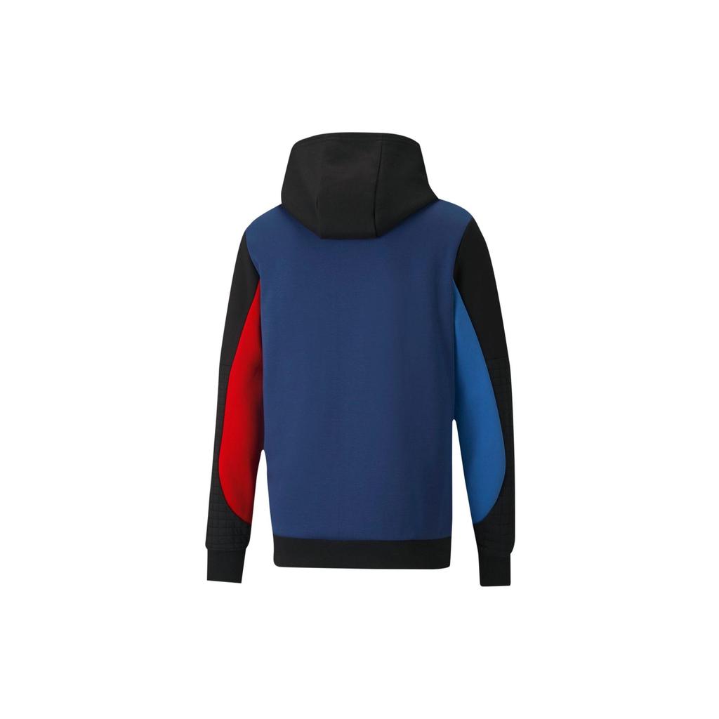 Puma Logo BMW Motorsport Patchwork Stahovací šňůrka Mikina Bunda Pánské Svrchní oblečení Sky-Blue 531187-04
