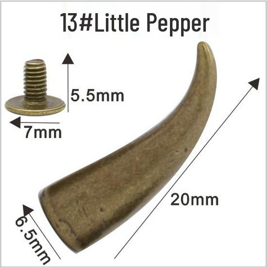 Punk Spike Alloy Bullet Rivet Horn Cone with Base Screw for Apparel, Bags, Shoes
