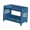 2 Tier Desktop Shelf Plastic Desktop Storage Organizer Rack for Bedroom Dorm Office Navy Blue