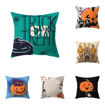 Pumpkin Halloween Theme Pillow Cover Sofa Cushion Cover Holiday Gift Party Decoration Home Decor