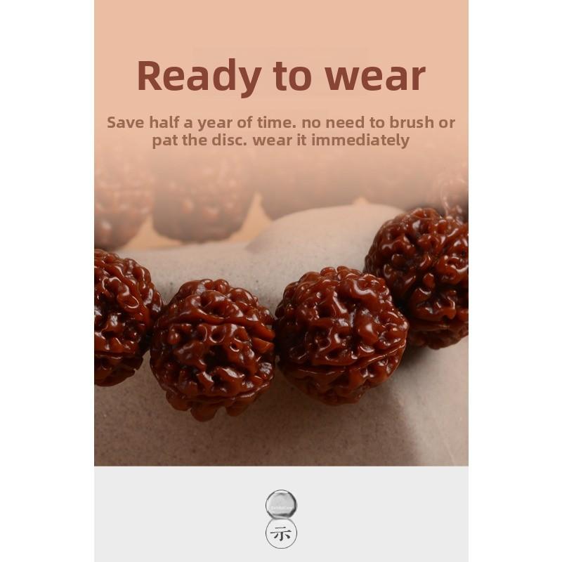 Nepal machine-brushed toad back rudraksha buddha beads bracelet men bracelet