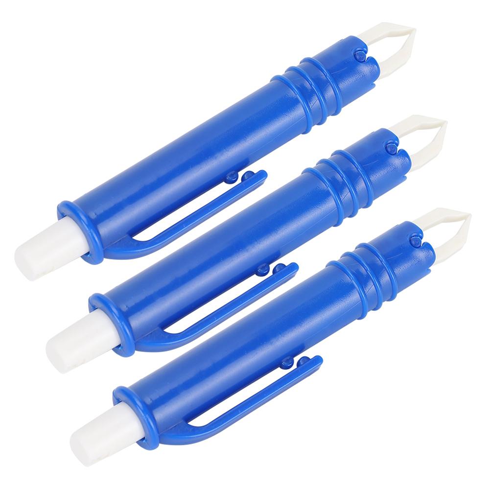 3Pcs Pet Lice Remover Flea Clip Tick Tweezers Mites Picker Tool for Dogs Cats GeneralBlue