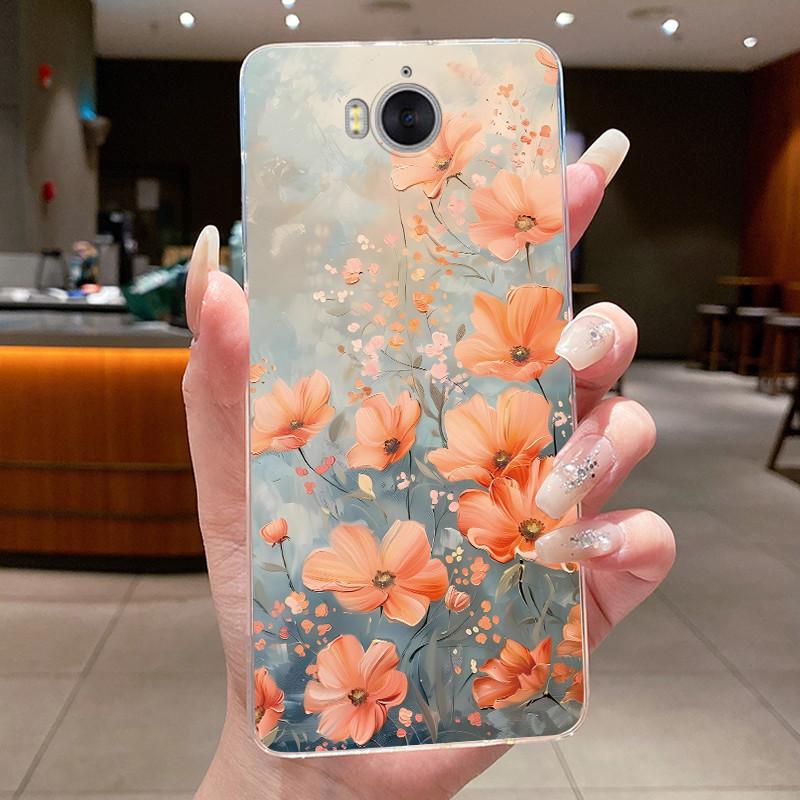 Phone Case For Huawei Y5 2017 / Y6 2017 / Honor Play 6 Funda Butterfly Bow Protective Casing Transparent Soft Silicone TPU Cover