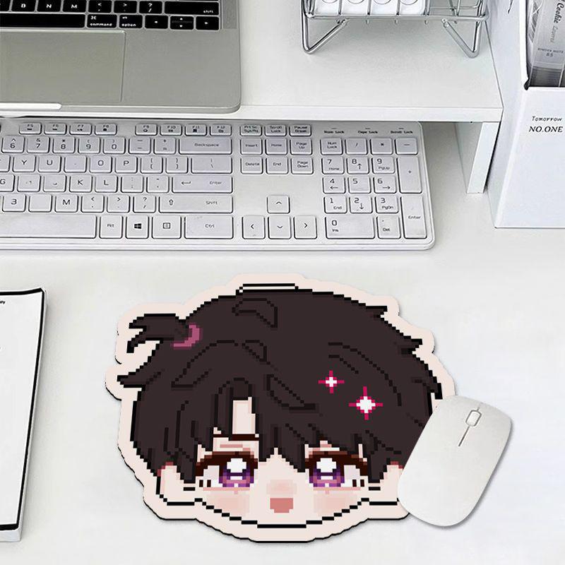 

Love & Deep Space Pixel Art Mouse Pad - Cute, Thick, Stain-Resistant Desk Pad for Laptop