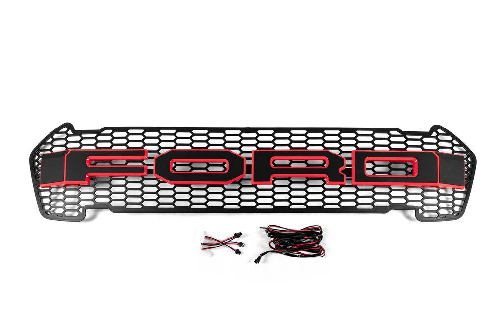 

Передняя решетка (2015-2018, красный, LED) для Ford Ranger