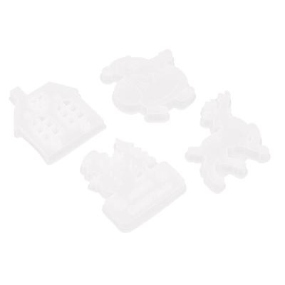 4 STÜCKE Weihnachtsanhängerform Personalisiertes Flexibles Silikon Exquisite DIY Weihnachts-Resin-Form