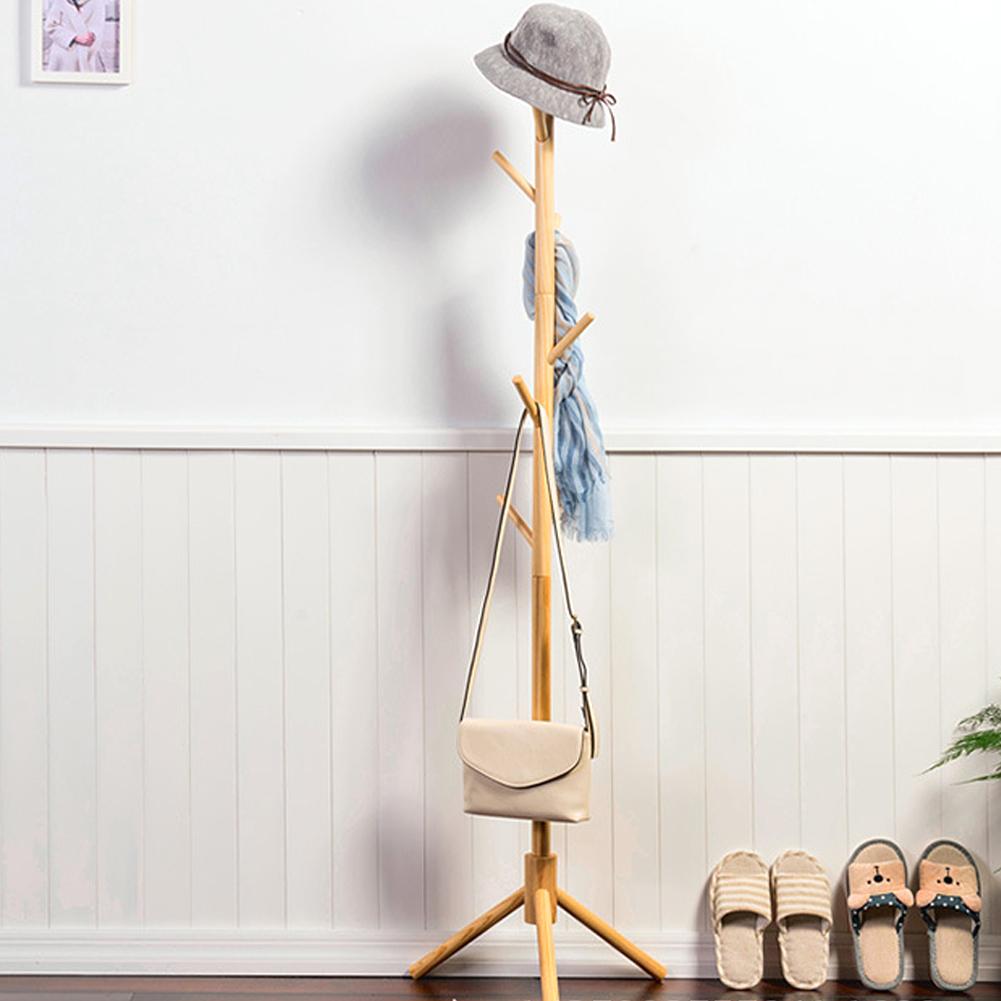 Drewniany Stojak na Ubrania w Kształcie Drzewa, Stojak na Kapelusze, Wieszak na Płaszcze, Półka Stojąca na Podłodze z Tkaniny do Domu, Sypialni