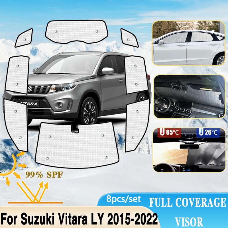 Full Coverages Sunshades For Suzuki Vitara Escudo LY 2015~ Full Surround Windshield Windows Visor Car Accessories 2016 2018