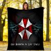 The sci-fi game Resident Evil features the Umbrella Corporation blanket a soft home furnishing nap decoration a warm Sherpa blanket for all seasons U3