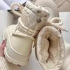 Thick-soled Snow Boots Women's 2025 New Winter Velvet Women's Shoes Non-slip Short Boots Warm Large Cotton Shoes Waterproof Short Tube