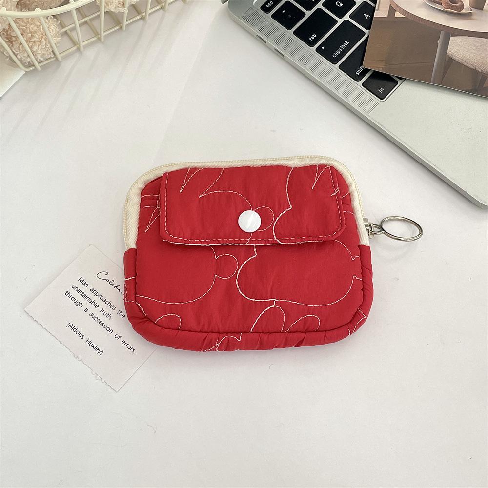 Cute Cartoon Floral Quilted Multifunctional Bag: Organizer, Document Holder, Coin Purse, Card Holder
