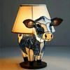 Lampe de table fantaisie en résine avec prise USB, style créatif, ornements de bureau, décoration de maison, décoration de fête, lampe de table