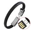 Type-C / Lightning / Micro USB přenosný kožený náramek nabíječka datový nabíjecí kabel synchronizační linka pro iPhone ipad Samsung Huawei Xiaomi Redmi oppo vivo