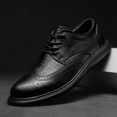 Luxusmarke Echtes Leder Herren Business Anzugschuhe Weiche Sohle Rutschfest Büro Freizeit Lederschuhe Neue Oxford Hochzeitsschuhe