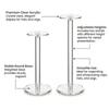 Acrylic Hat Display Stand Wigs Storage Rack Acrylic Cap Display Unit Hat Display Rack for Home and Store Organization
