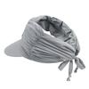 Long Brim Sun Hat for Women Breathable Open Top Sun Beach Cap UV Protective Hat with Adjustable Strap Foldable Visor Hat