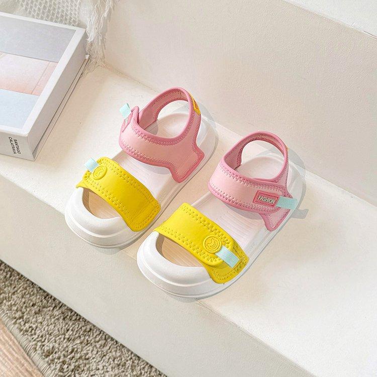 Boys' Shoes Baotou Sandals 2025 Summer New Girls' Versatile Casual Shoes Korean Version of Medium and Older Children's Soft-soled Beach Shoes