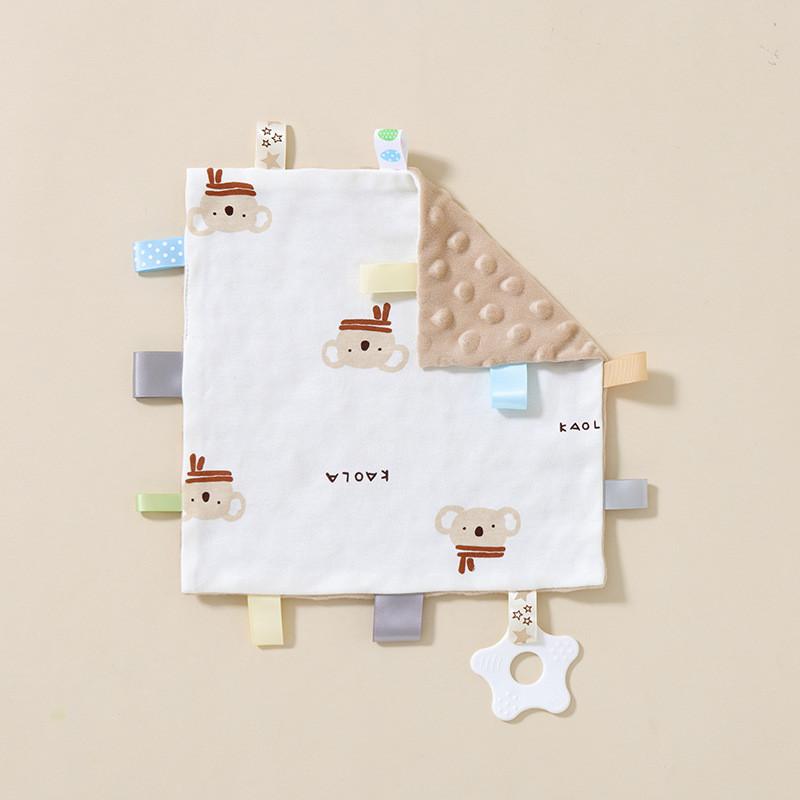 Soft Baby Toy And Fabric Comforter With Teether For Newborn Soothing