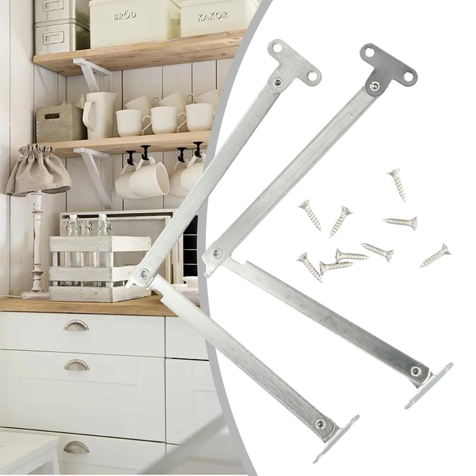 Подвижная подъемная опора Серебристые винты Подъемник Книжный шкаф Дверца шкафа Дом 2 шт Нержавеющая сталь Складная дверца шкафа Удобная China Mainland