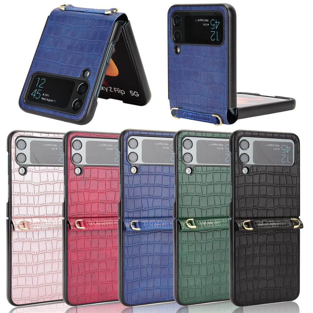 Anti -Scratch Slim Leather Wallet Case For Samsung Galaxy Z Flip 4 5g Flip4 Flip3 Flip 3 Non -Fingerprint Folding Design Cases