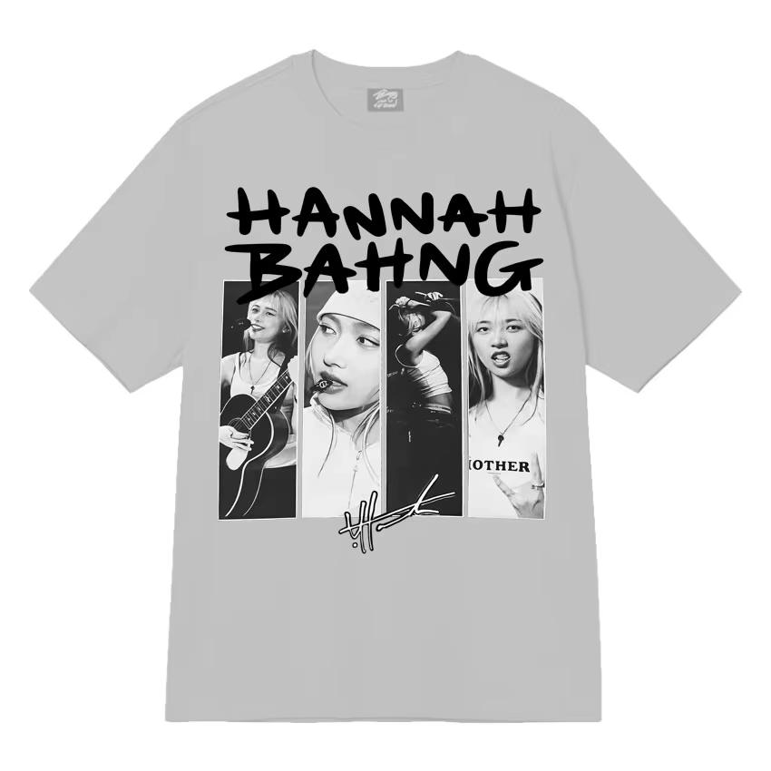 

Summer Rapper Hannah Bahng Harajuku Graphics Print O-Neck Tshrit Men Women Tide Casual Clothing Comfort Tshrits 3XL