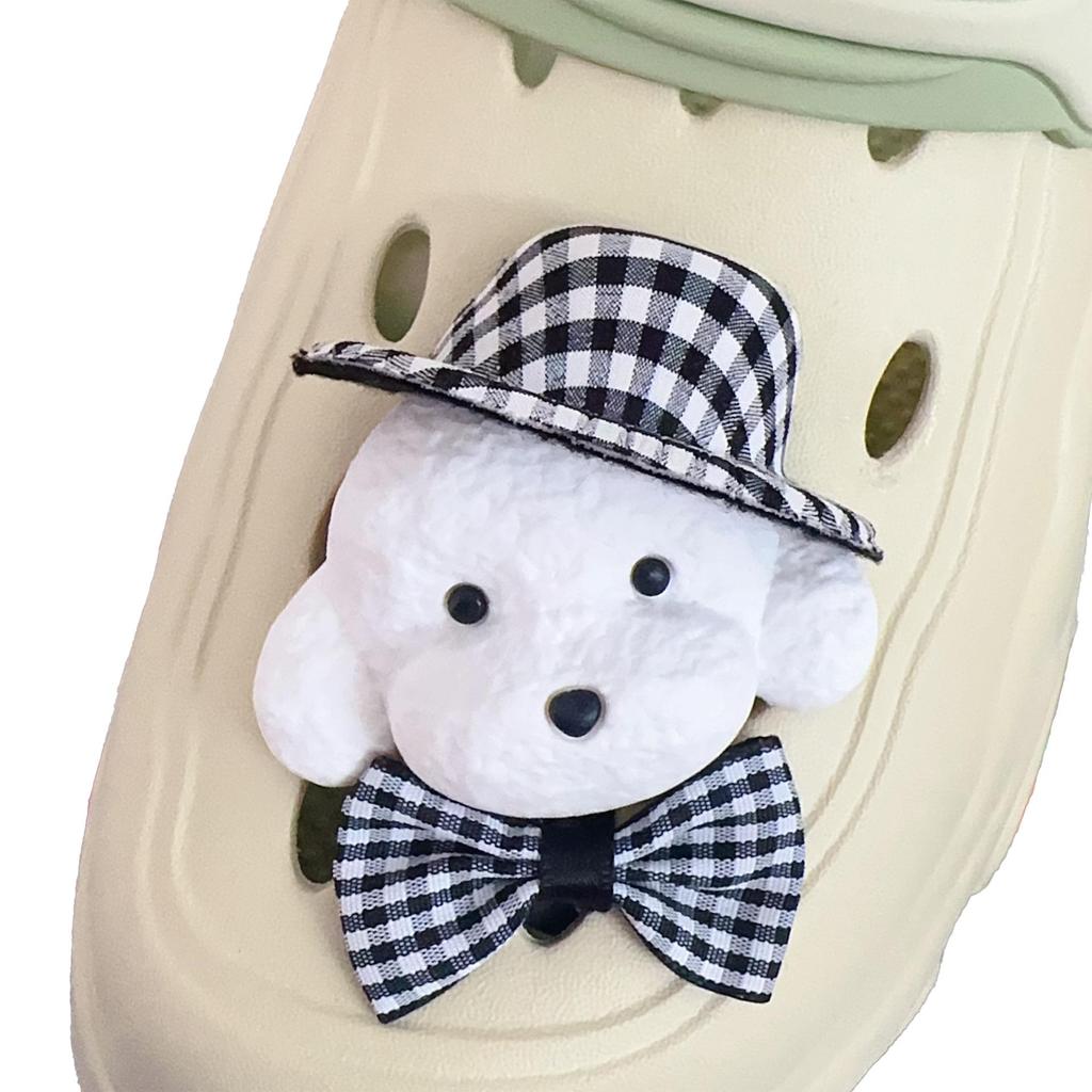 New Gentleman Dog Brooch: Hat, Bichon, Flower, Clog & Shoe Buckle Ornaments
