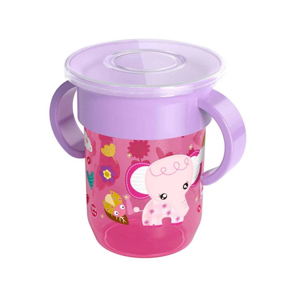 With Double Handle Baby Sip Cups Cartoon Animals Baby Learning Drinking Cup Outdoor