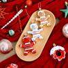 45PCS Gingerbread People Christmas Gingerbread Man European Style Plastics Christmas Tree Ornament DIY Painted Ball Multicolor
