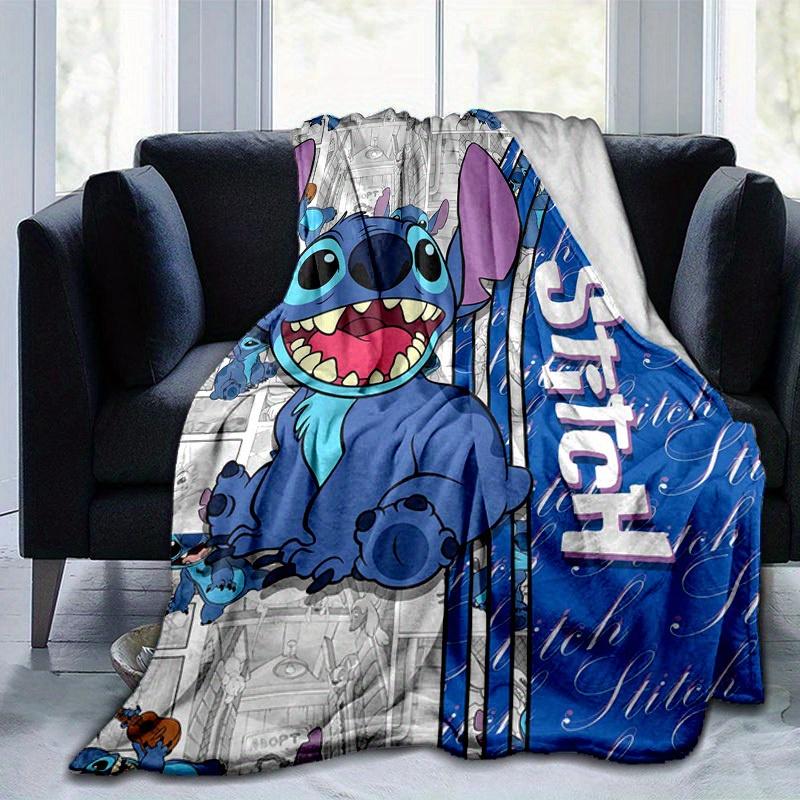 1pc. Stitch Cartoon Print Blanket, Cute Home Office Outdoor Gift for Kids Adults