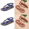 Stilvolle Socofy Damen Elastische Zehensteg-Flachsandalen für den Strand mit Hochwertigem Silikon