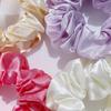 European & American Retro Satin Scrunchie – Solid Color, Oversized, French-Style Hair Accessory
