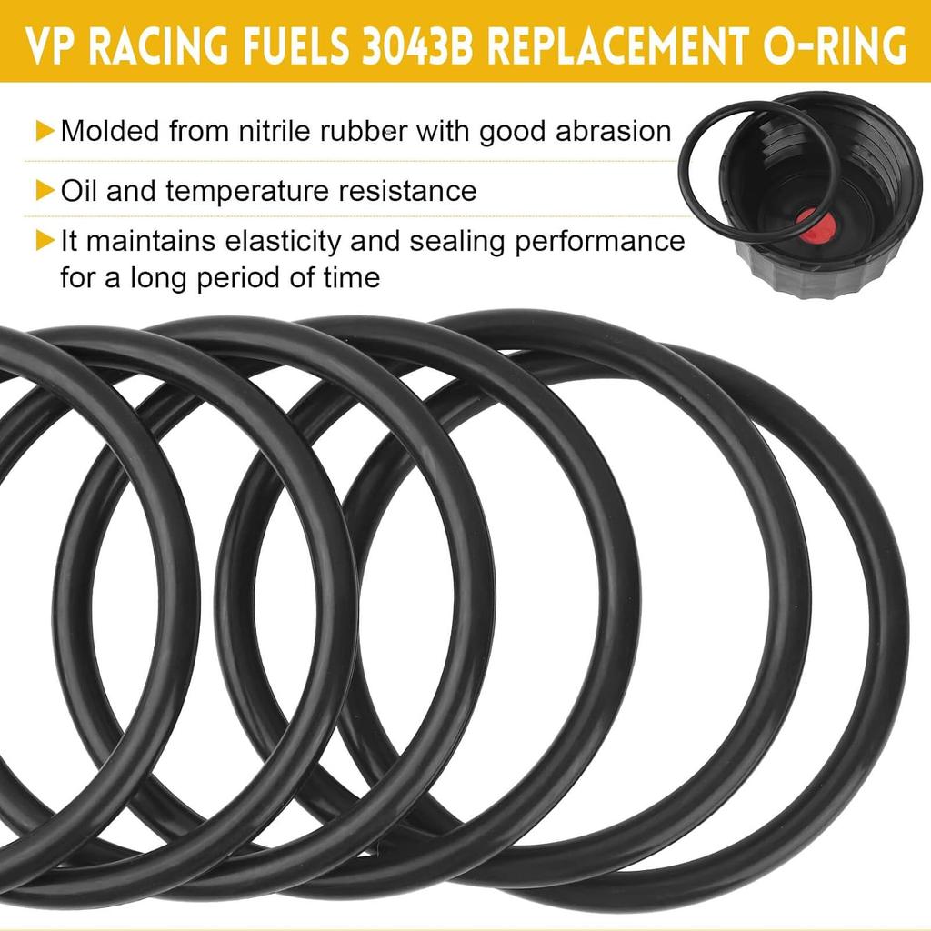 Racing Fuel Jug Cap Gasket for Racing Fuels 3042 Jug Cap, Leak Proof Gasket | Replacement 3043B O-Ring, 10 Pack