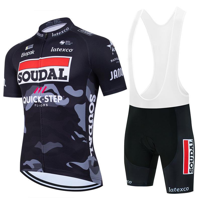Soudal Quick Step Cycling Jersey Set 2025 Men NEW Summer Cycling Clothing MTB Road Shirt Bicycle Bib Shorts Maillot Ciclismo