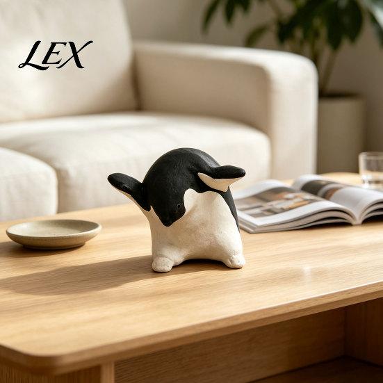 Housewarming Present Ideas Cute Penguin Figurine, Nordic Style Small Animal Statue, Whimsical Healing Room Decor Desk Shelf Tabletop Ornament,