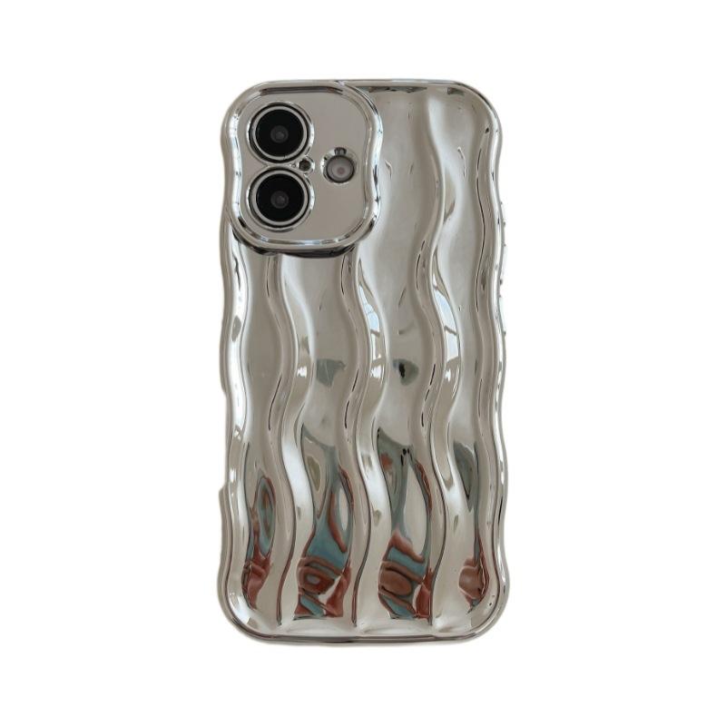 Niche advanced induction electroplating water ripple is suitable for iPhone17Pro max mobile phone case Apple 16 new 15/14.