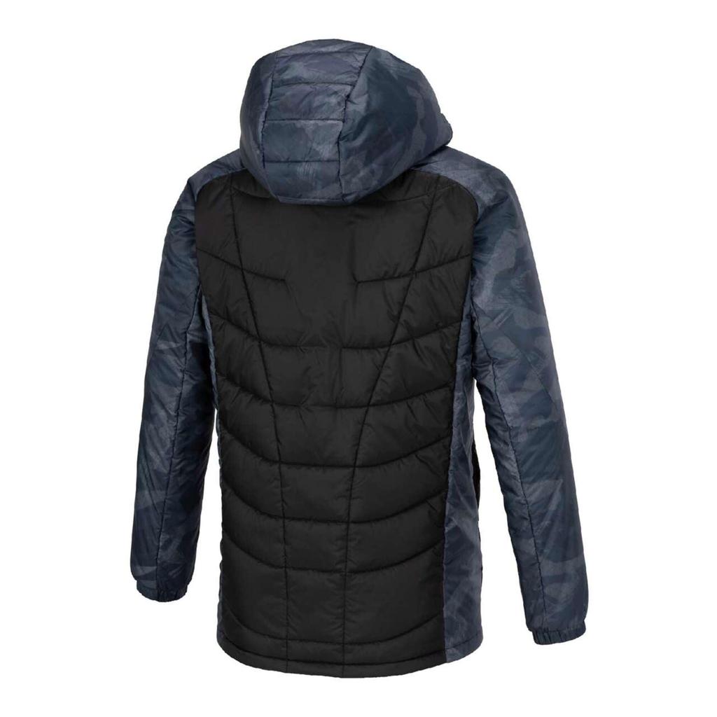 Mizuno Techfill Breath Thermo Training Black Coat, Mid-Length, Water-Repellent, Moisture-Wicking, Heat-Retaining, Washable, Windproof, 32MEB536,