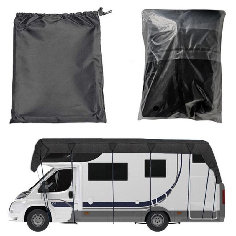 RV Roof Cover High-density 210D Black Oxford Cloth 1000PA High-molecular Coat Waterproof Sunproof Tear-Resistant Car Accessories