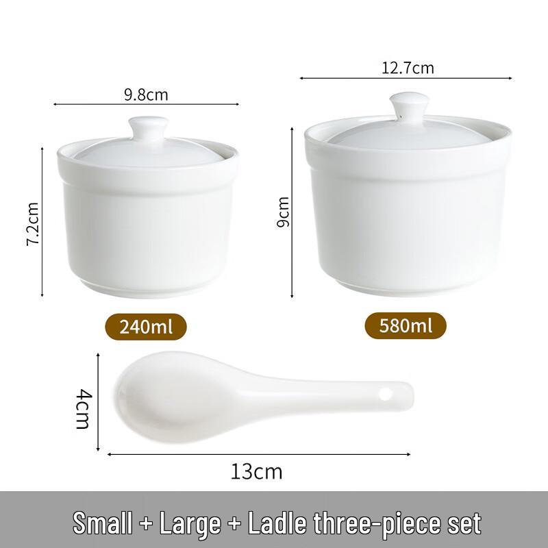 Deou Star Light Ceramic Double Boiler Stew Pot Set