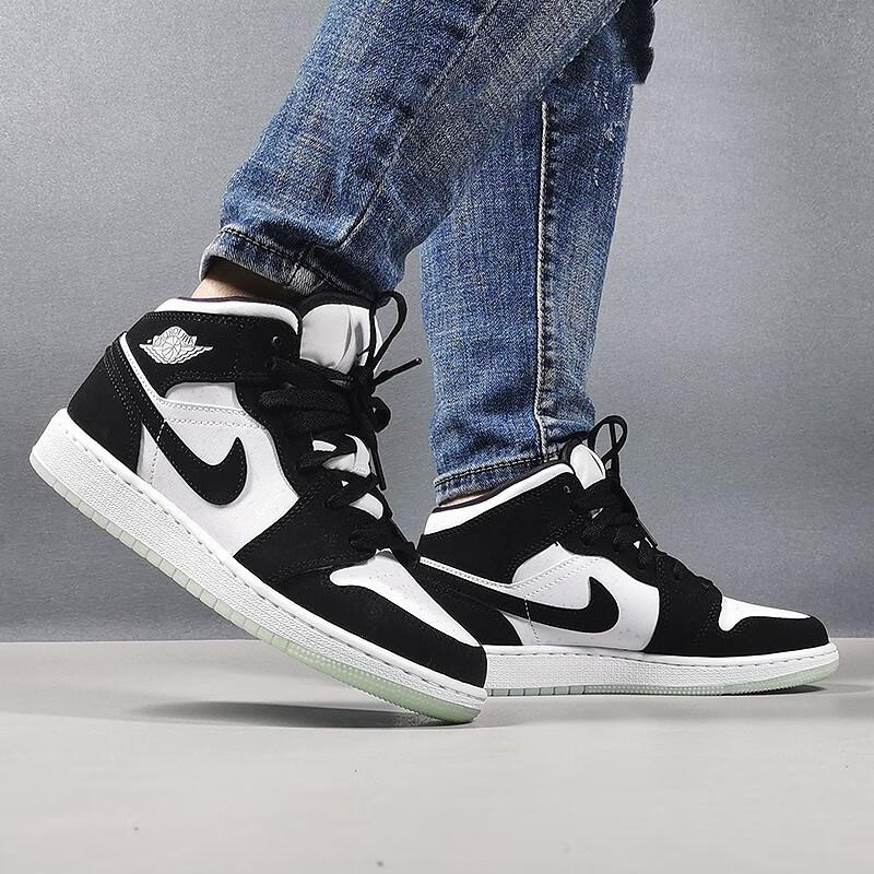 Jordan 1 Mid White Black Teal Tint GS BQ6931-103